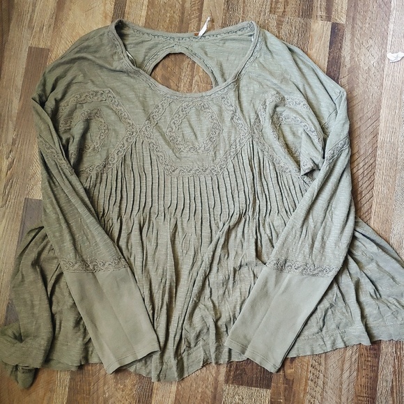 Free People Tops - Free People Green Lace Top